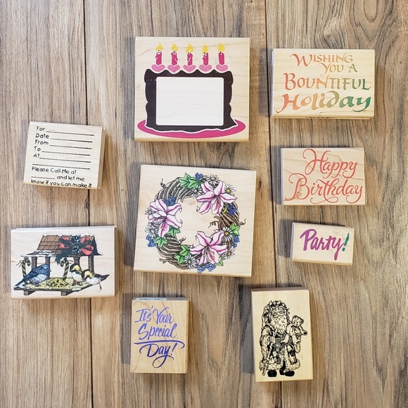 Other - Vintage Rubber Stamp Lot for Scrapbooking Crafts